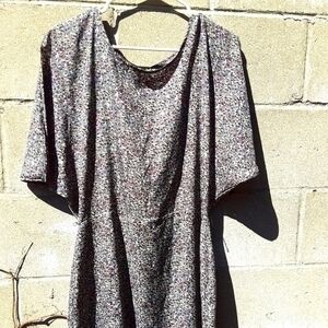 BCBG GENERATION Abstract Print Back Cut-Out Dress